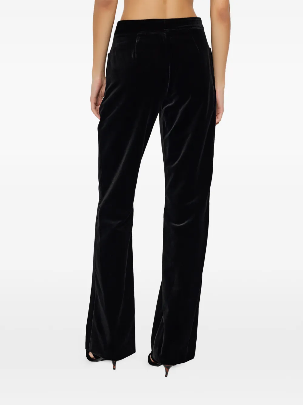 Balmain straight-leg velvet trousers Zwart