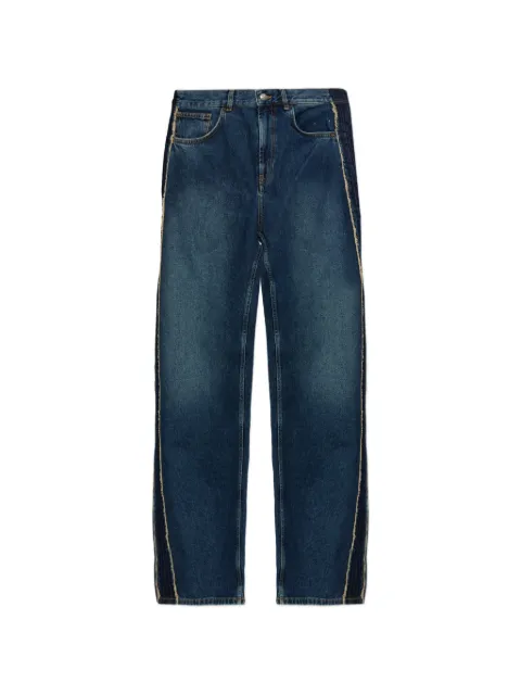 Palm Angels frayed-detail logo-print jeans