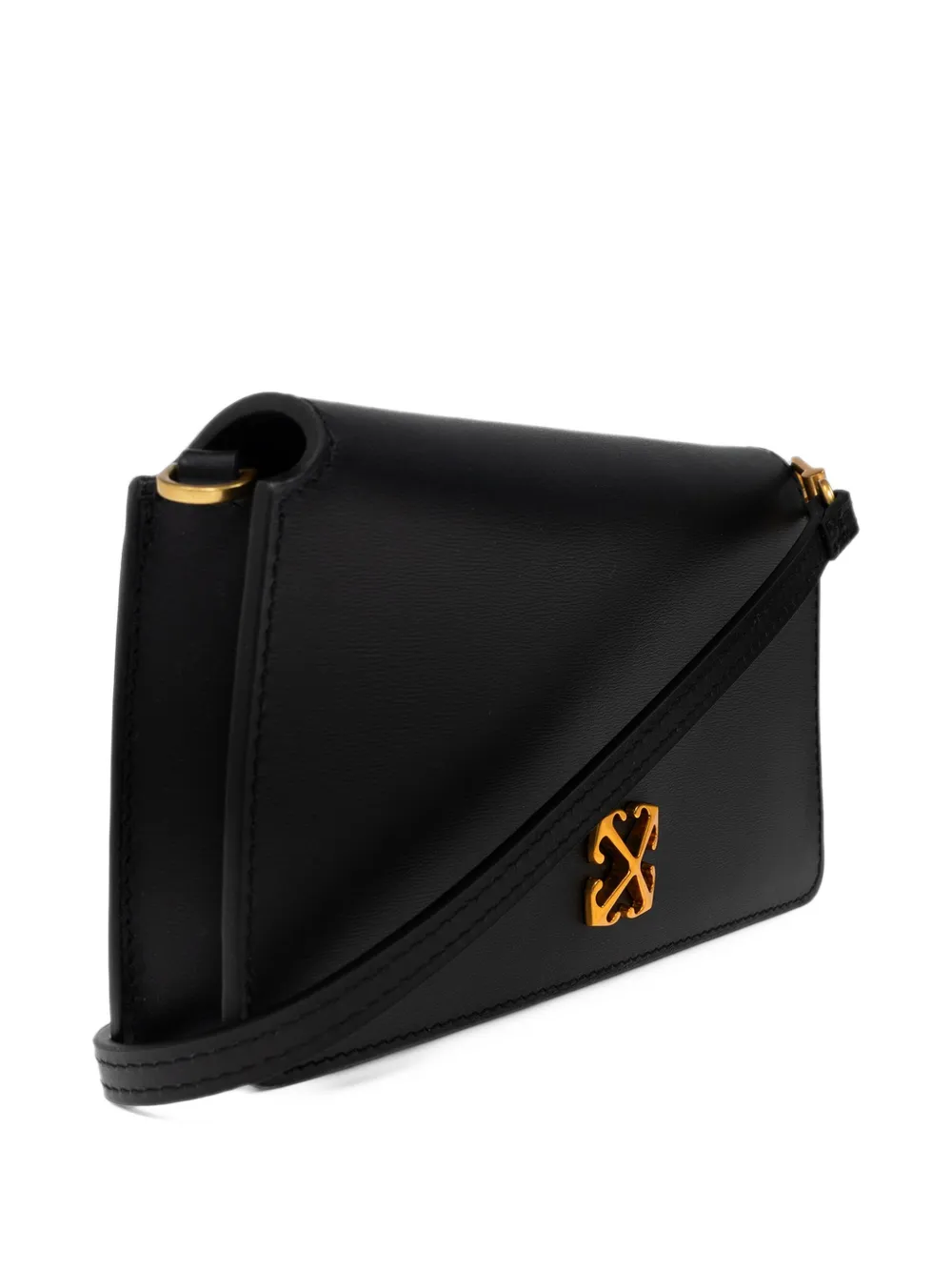 Off-White Jitney leather shoulder bag Zwart