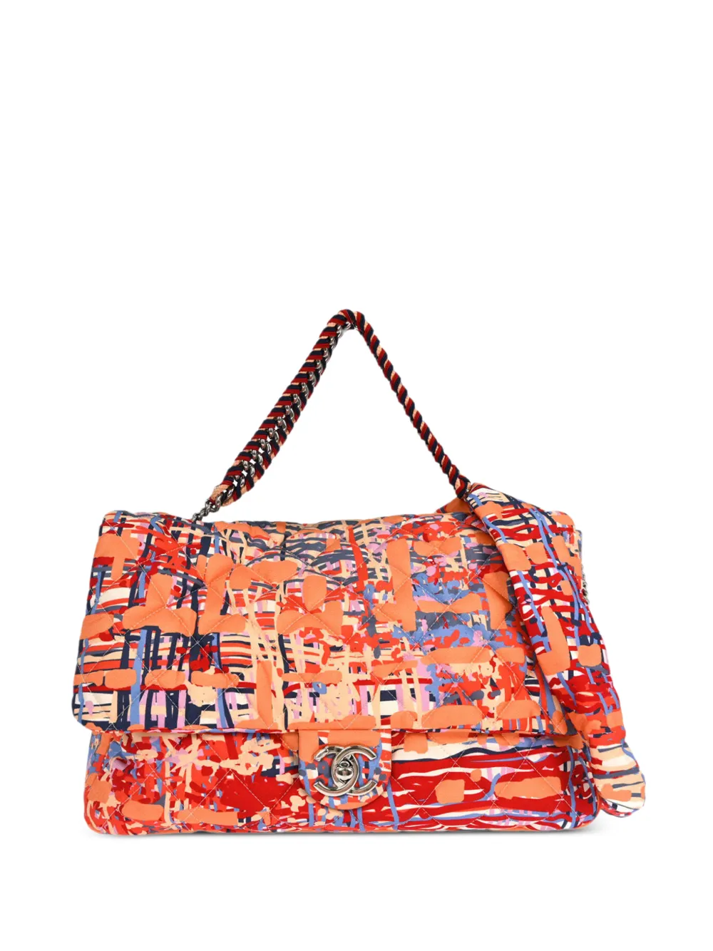 CHANEL Pre-Owned quilted CC turn-lock tote bag - Arancione