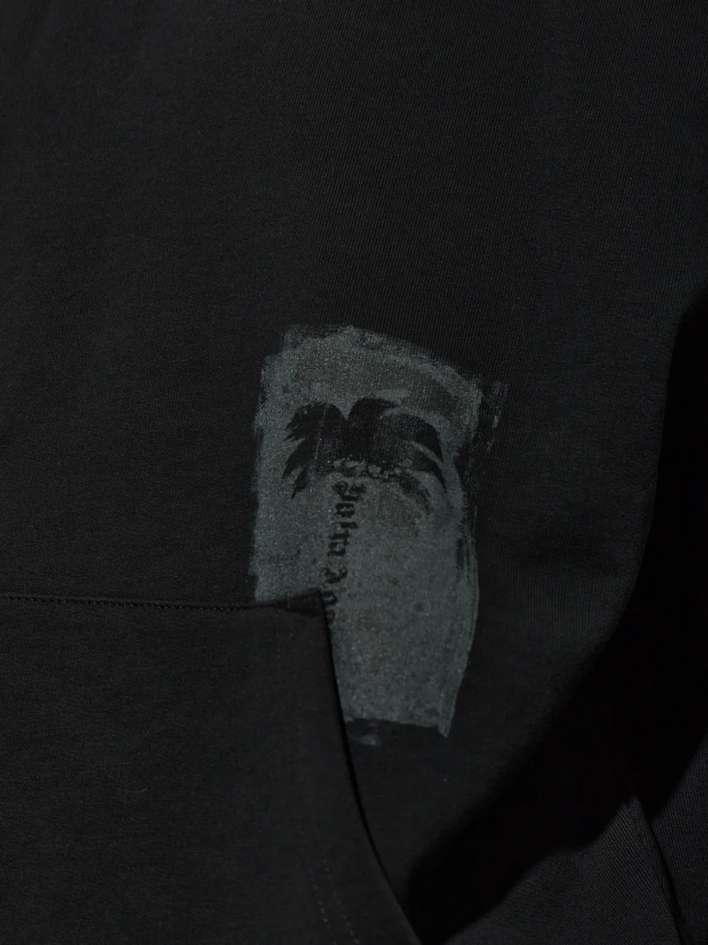 Palm Angels palm-print hoodie Zwart
