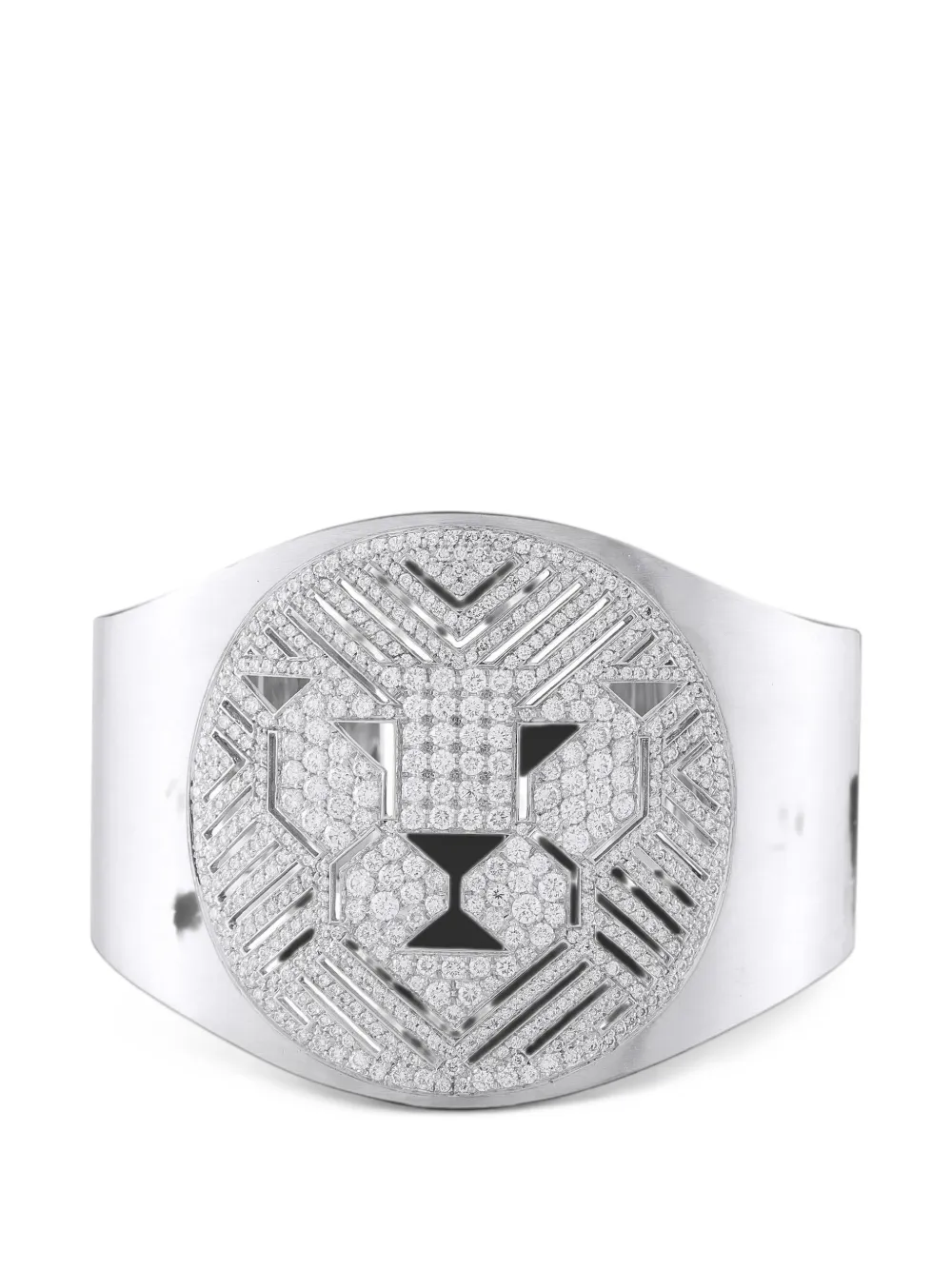 Bvlgari Pre-Owned Enigma diamond cuff bracelet - Argento