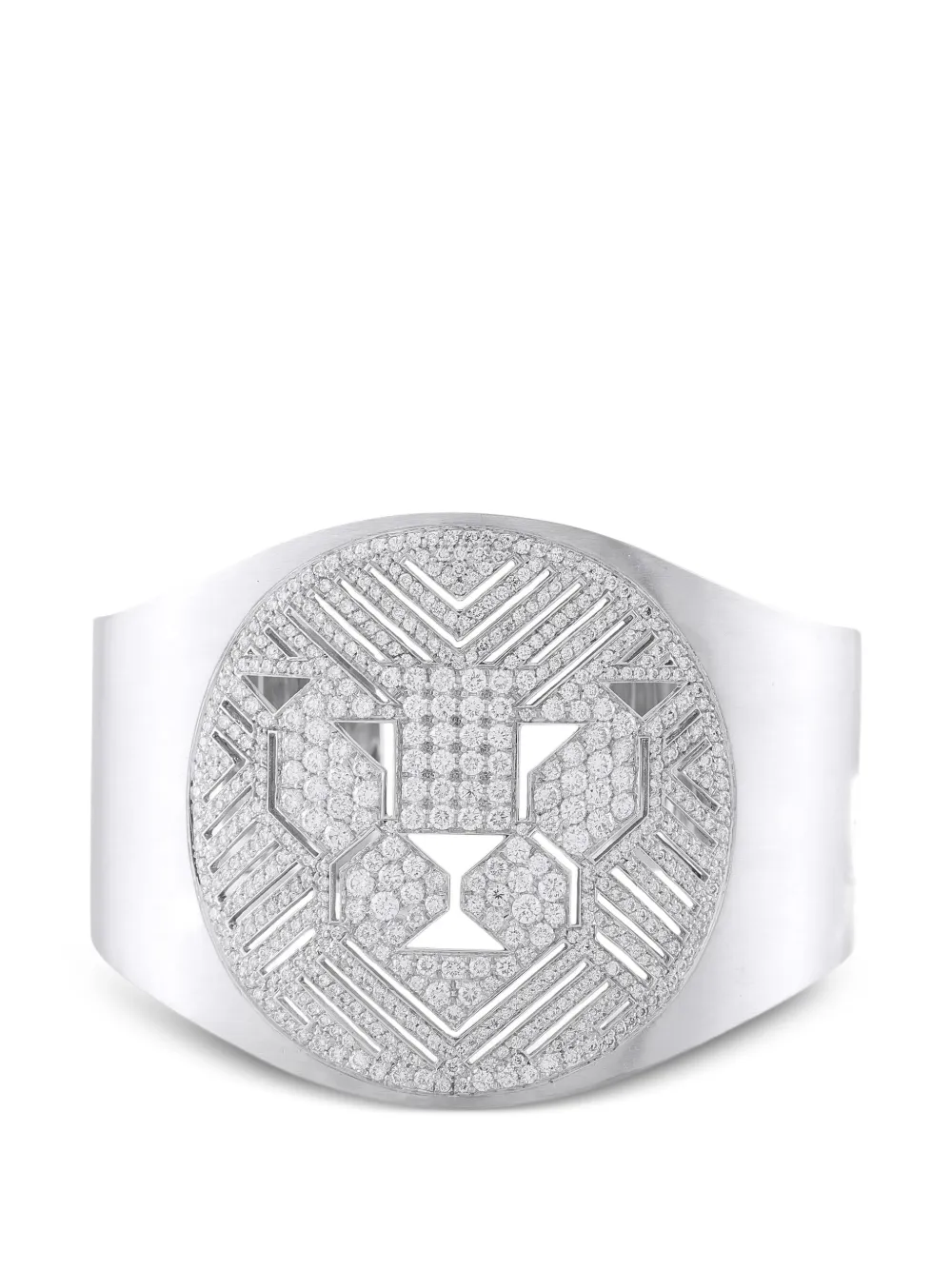 Bvlgari Pre-Owned Enigma diamond cuff bracelet - Argento