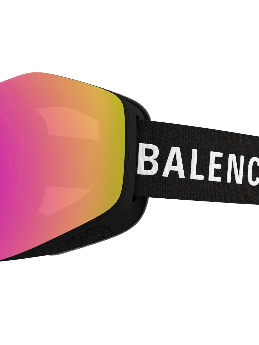 Balenciaga Eyewear logo-strap ski goggles Zwart