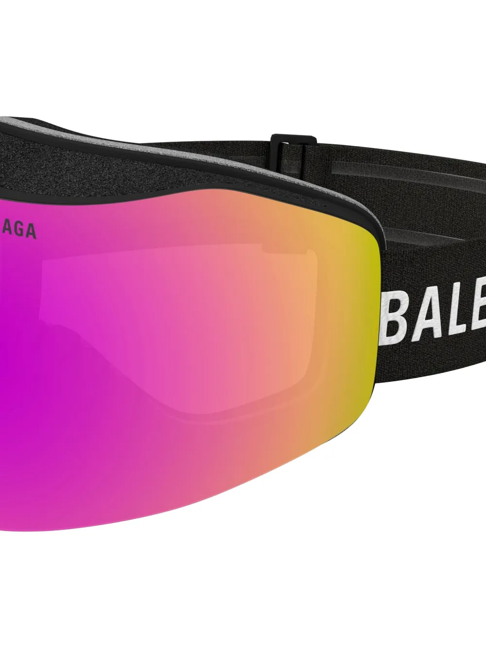 Balenciaga Eyewear logo-strap ski goggles Zwart