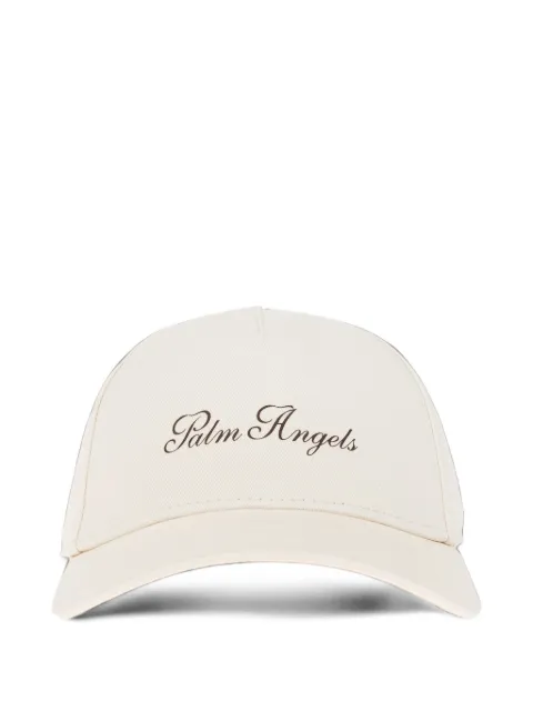 Palm Angels logo-print cotton baseball cap