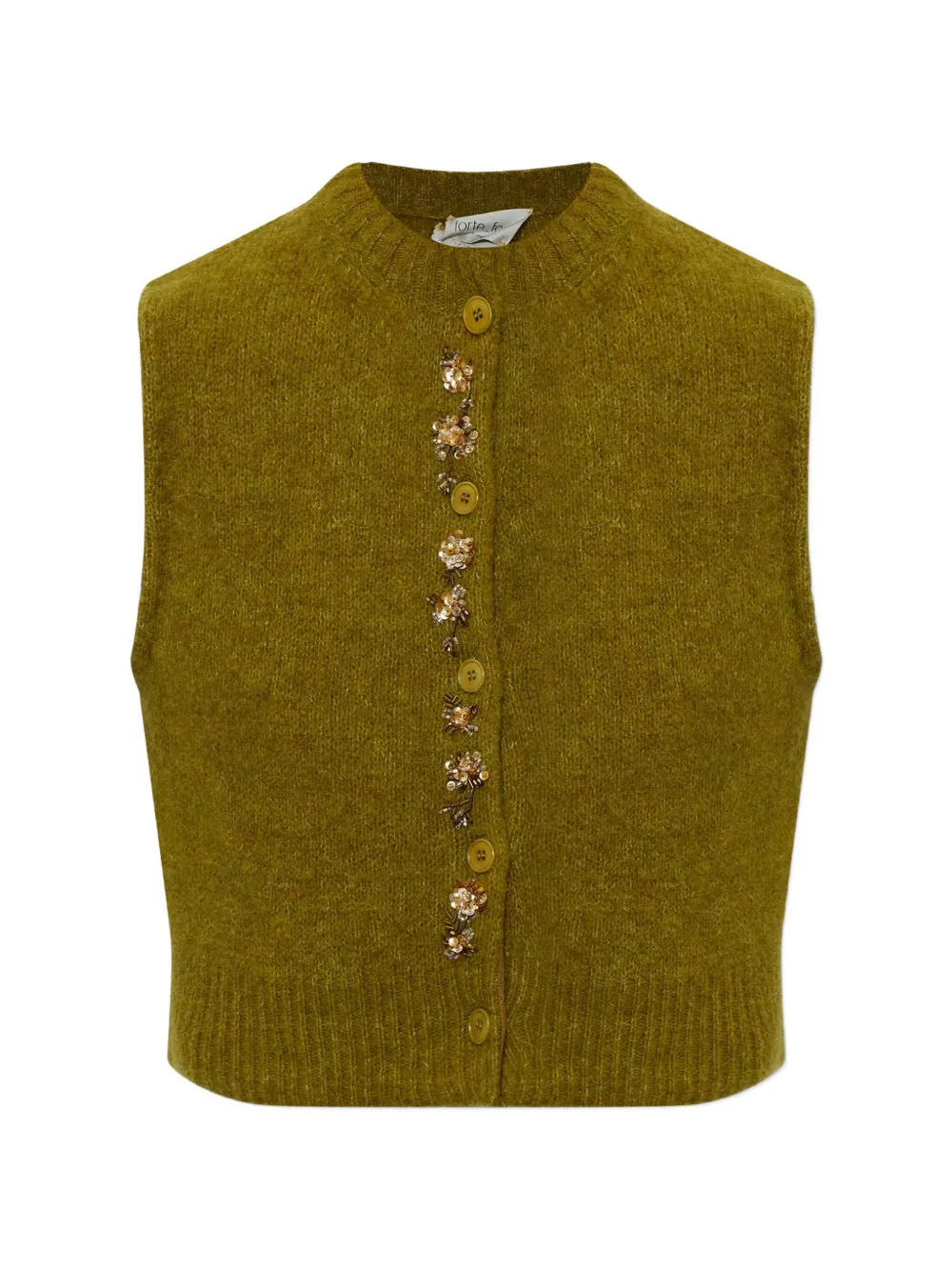 Forte appliqué-embellished waistcoat Groen