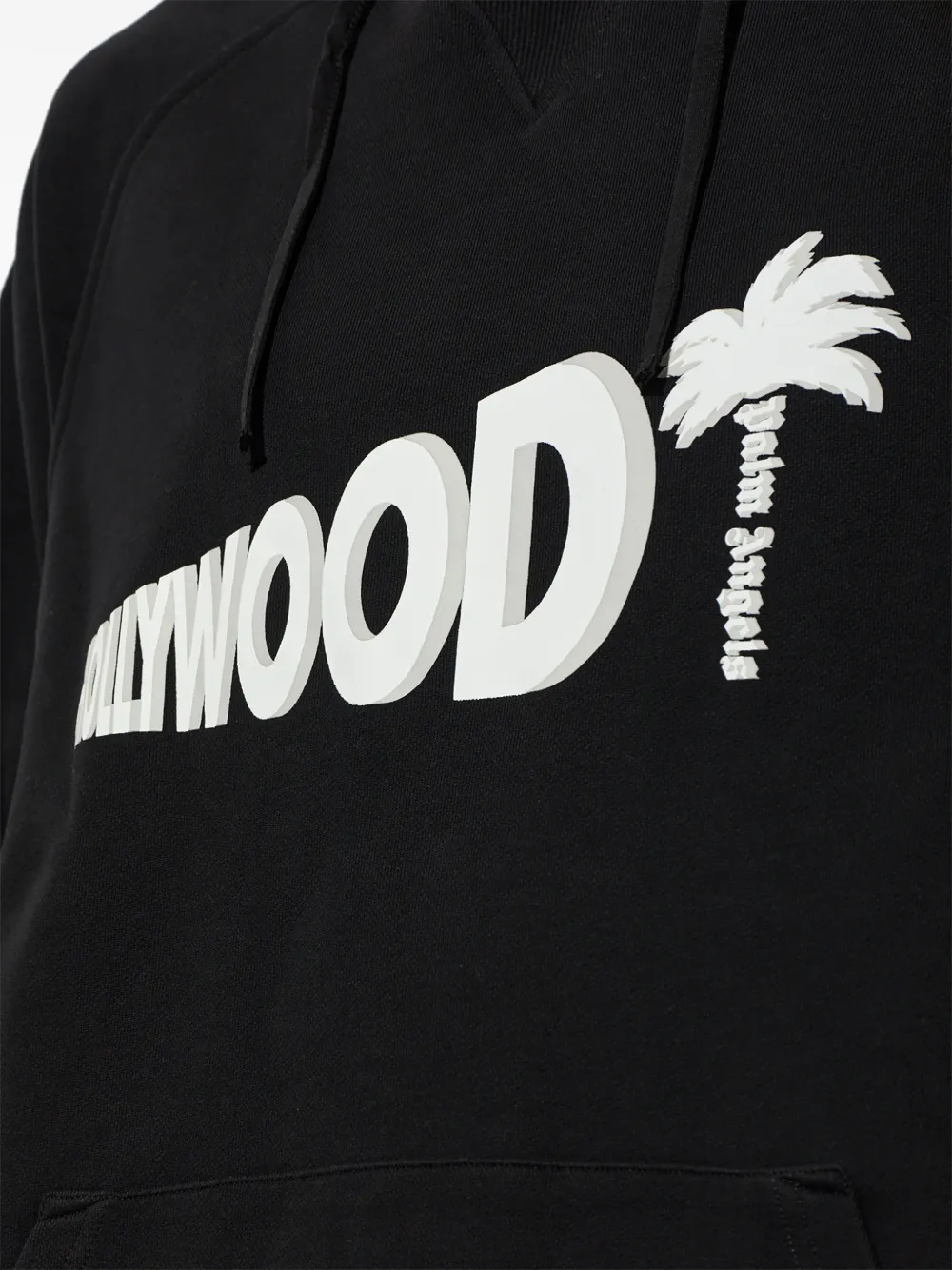 Palm Angels logo-motif hoodie Zwart
