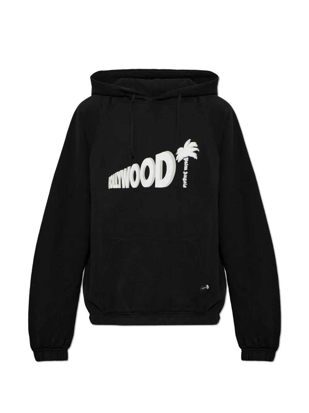 Palm Angels logo-motif hoodie Zwart