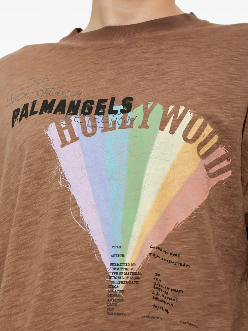 Palm Angels Neon Boulevard Loose T-Shirt Bruin