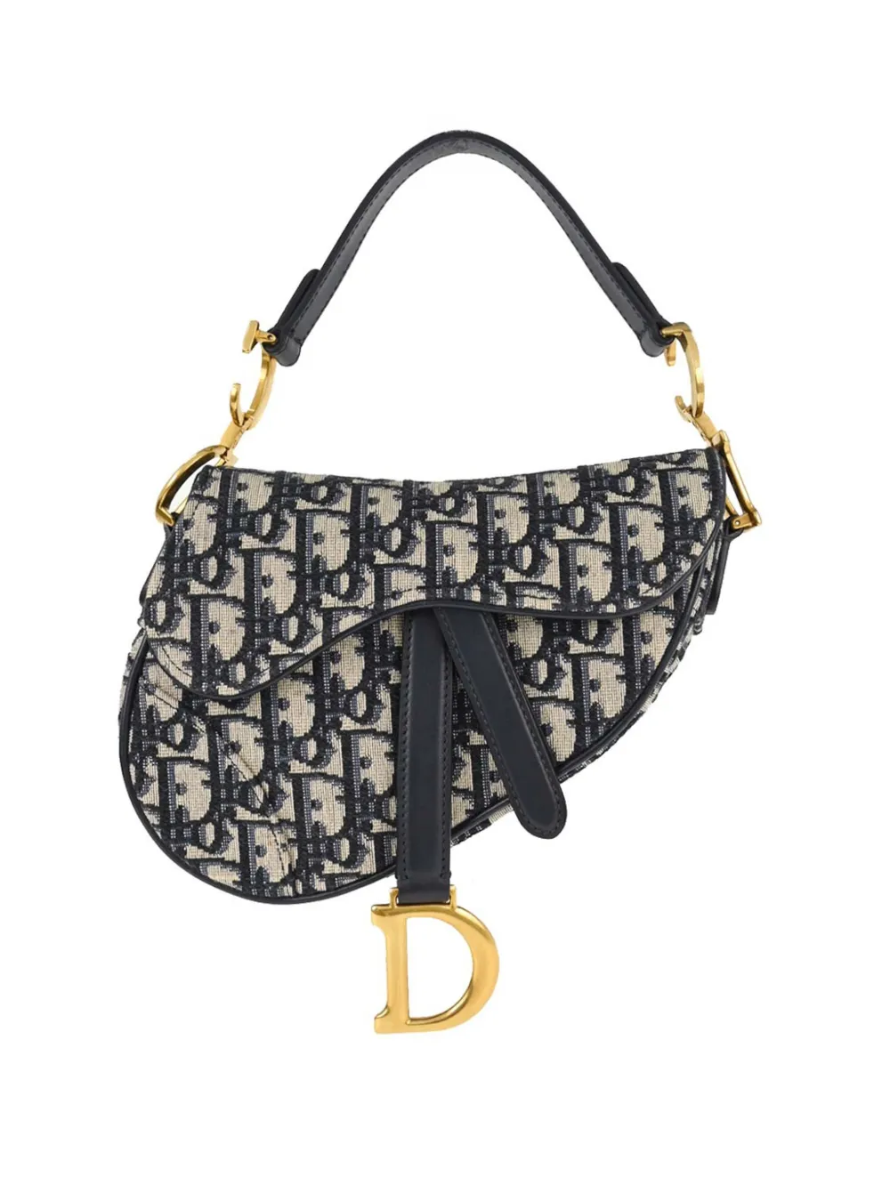 Christian Dior Pre-Owned Saddle logo-charm tote bag - Toni neutri