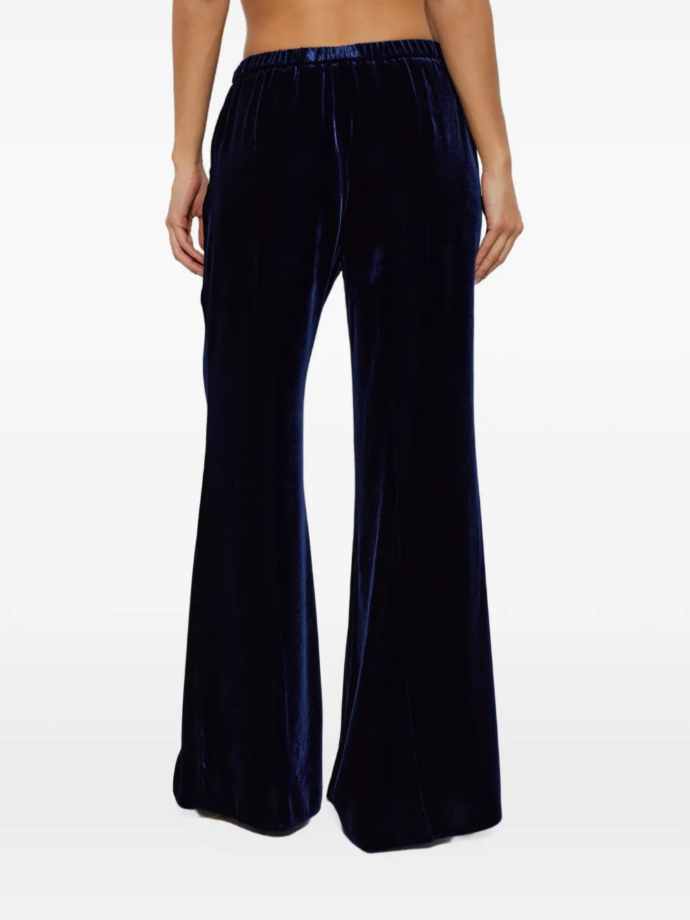 Forte velvet wide-leg trousers Blauw