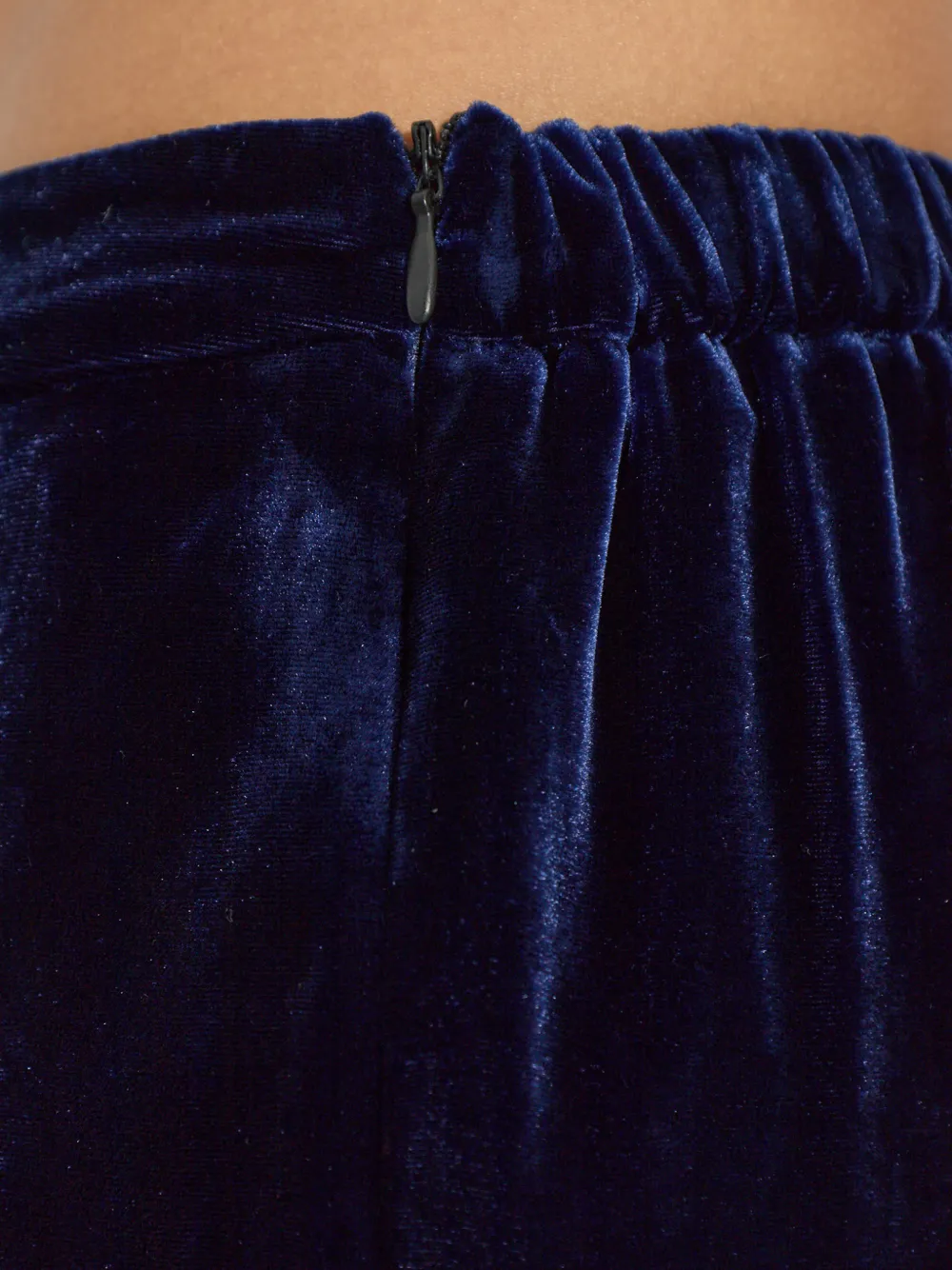 Forte velvet wide-leg trousers Blauw