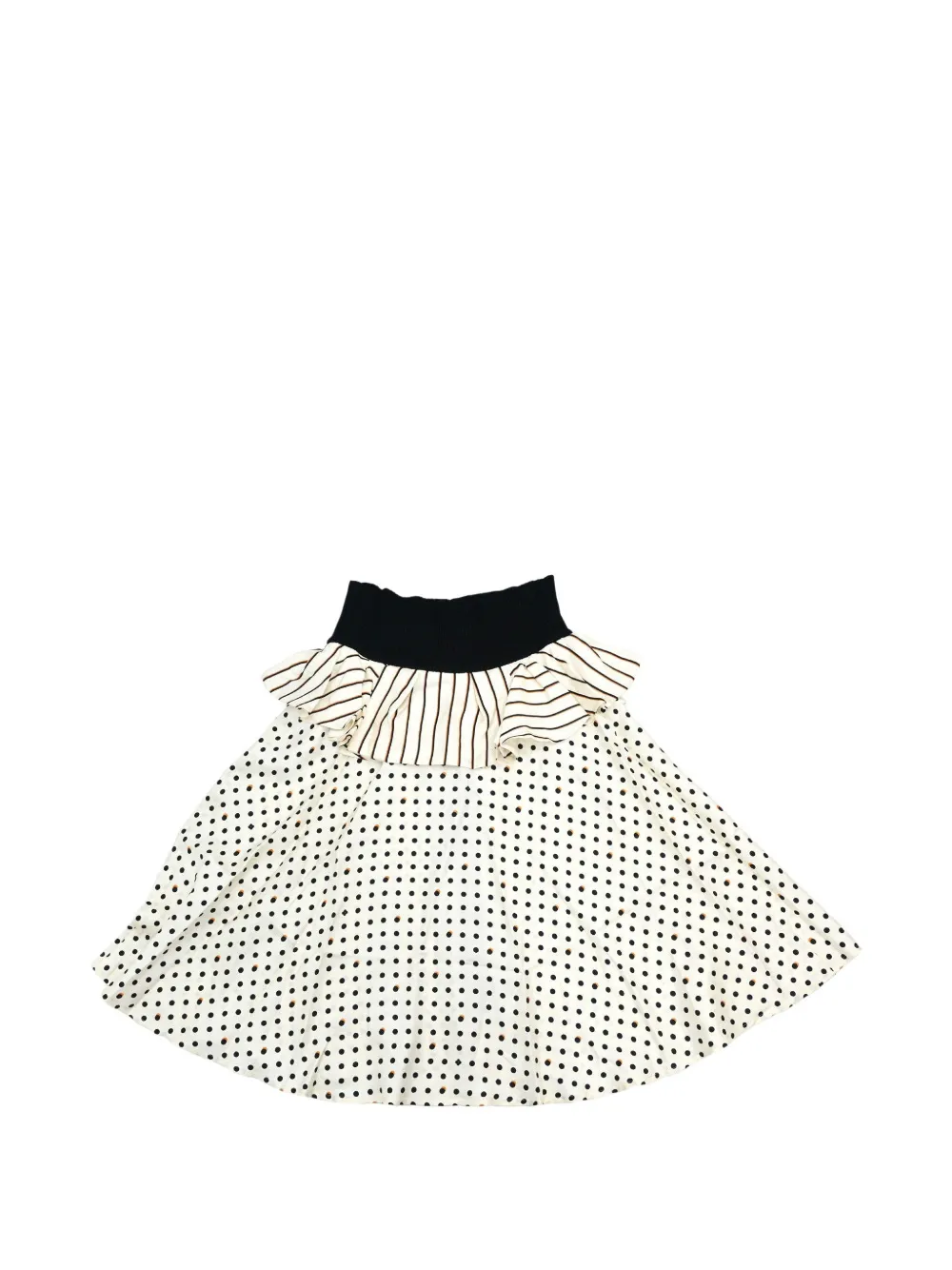Louis Vuitton Pre-Owned 2015 ruffled polka-dot midi skirt - Weiß