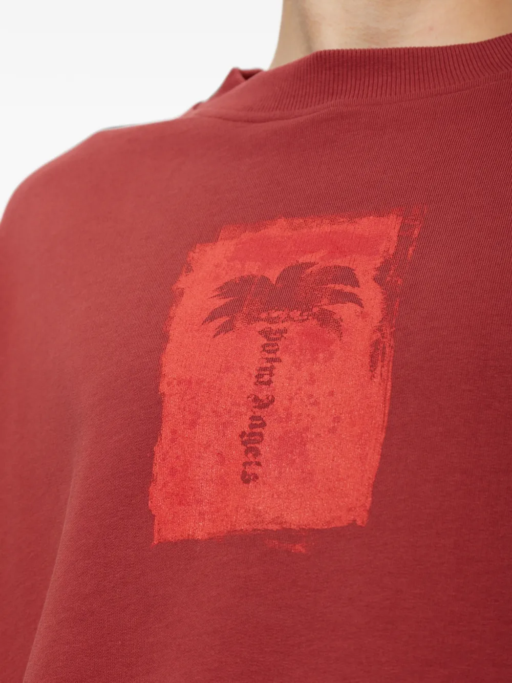 Palm Angels logo-print sweatshirt Rood