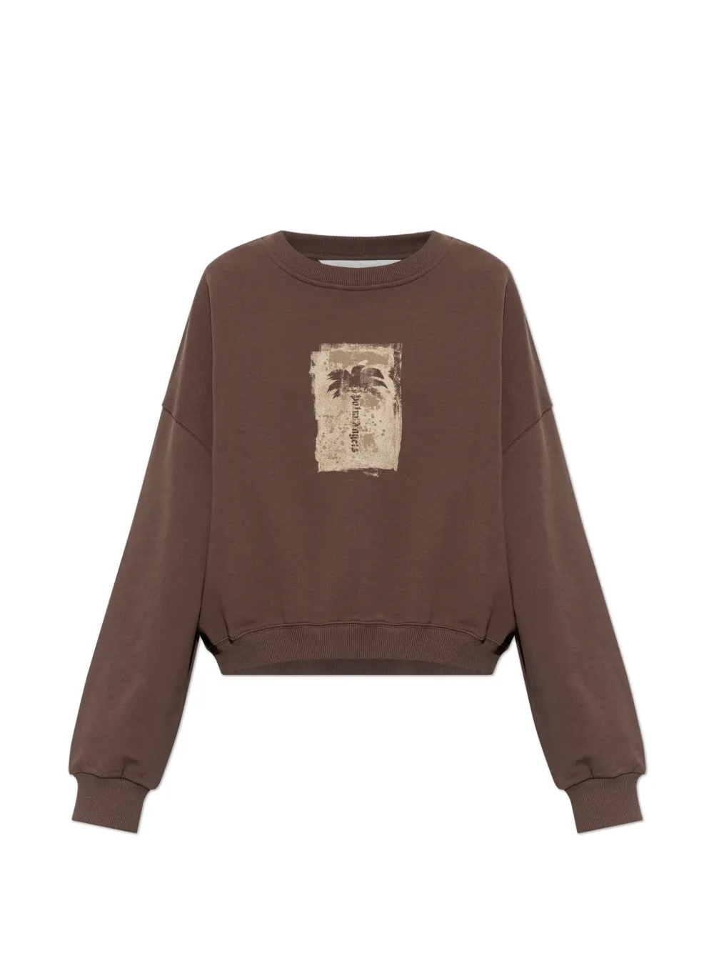 Palm Angels palm-print dropped-shoulder sweatshirt Bruin