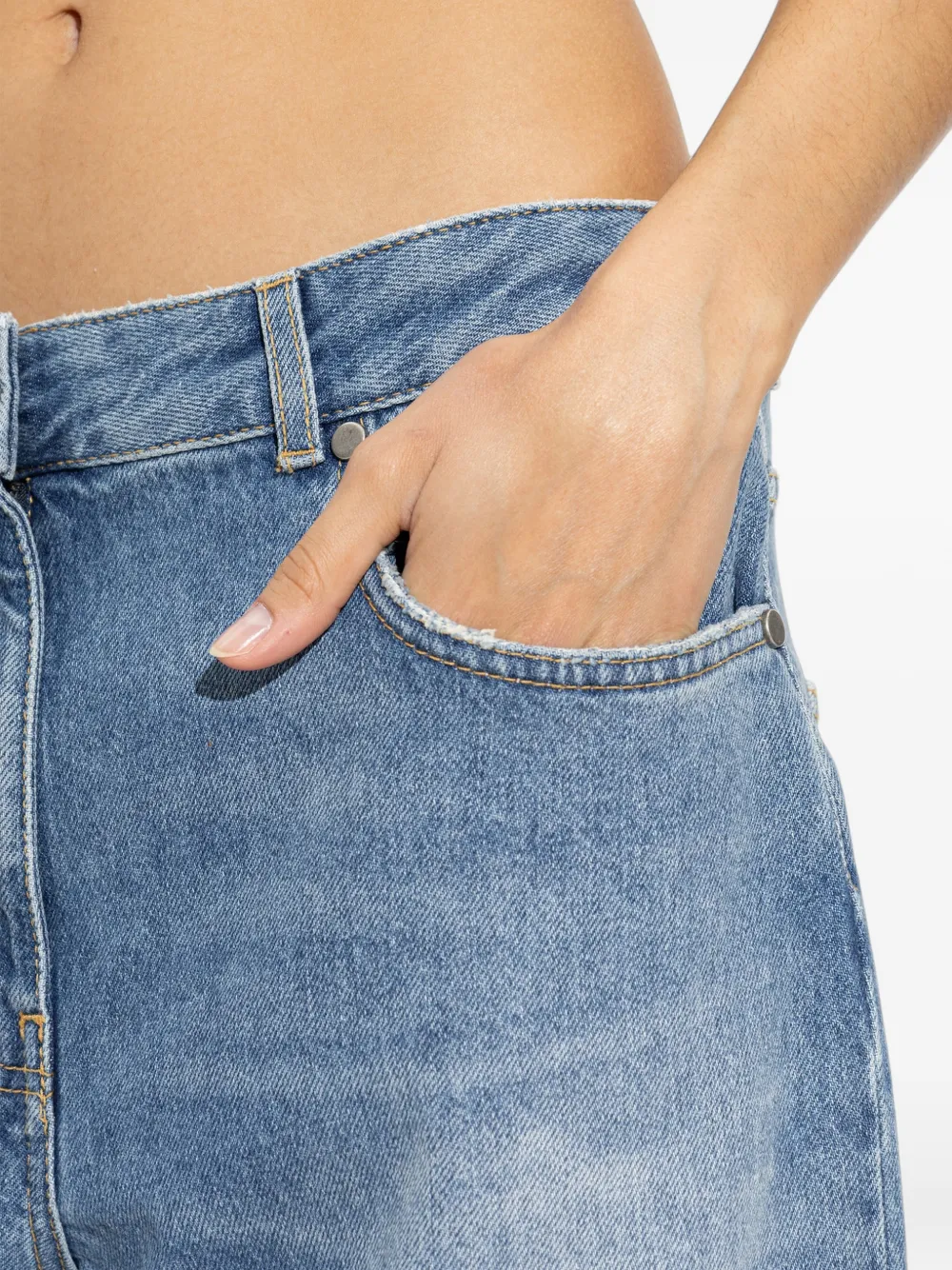 Palm Angels straight-leg jeans Blauw