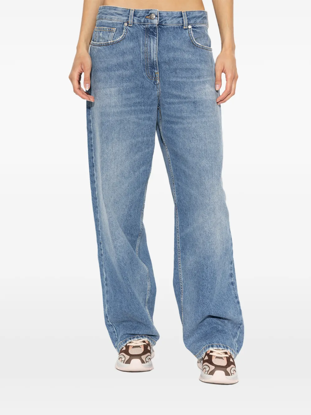 Palm Angels straight-leg jeans Blauw