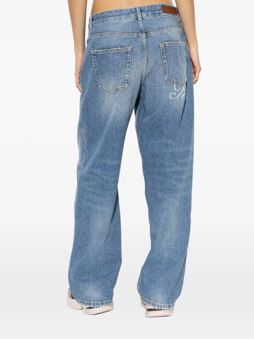 Palm Angels straight-leg jeans Blauw