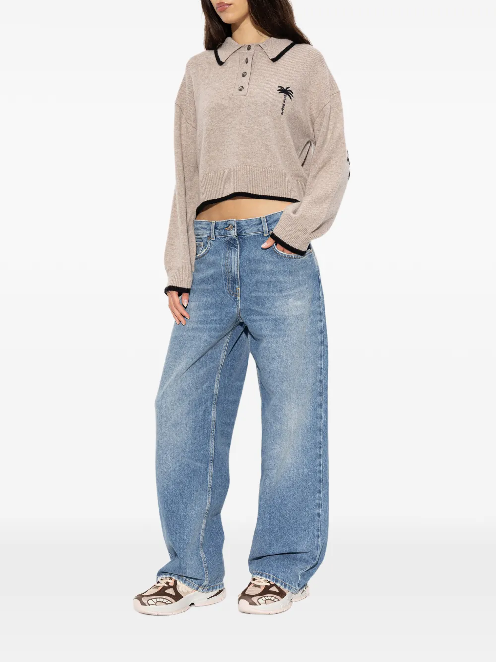 Palm Angels straight-leg jeans Blauw