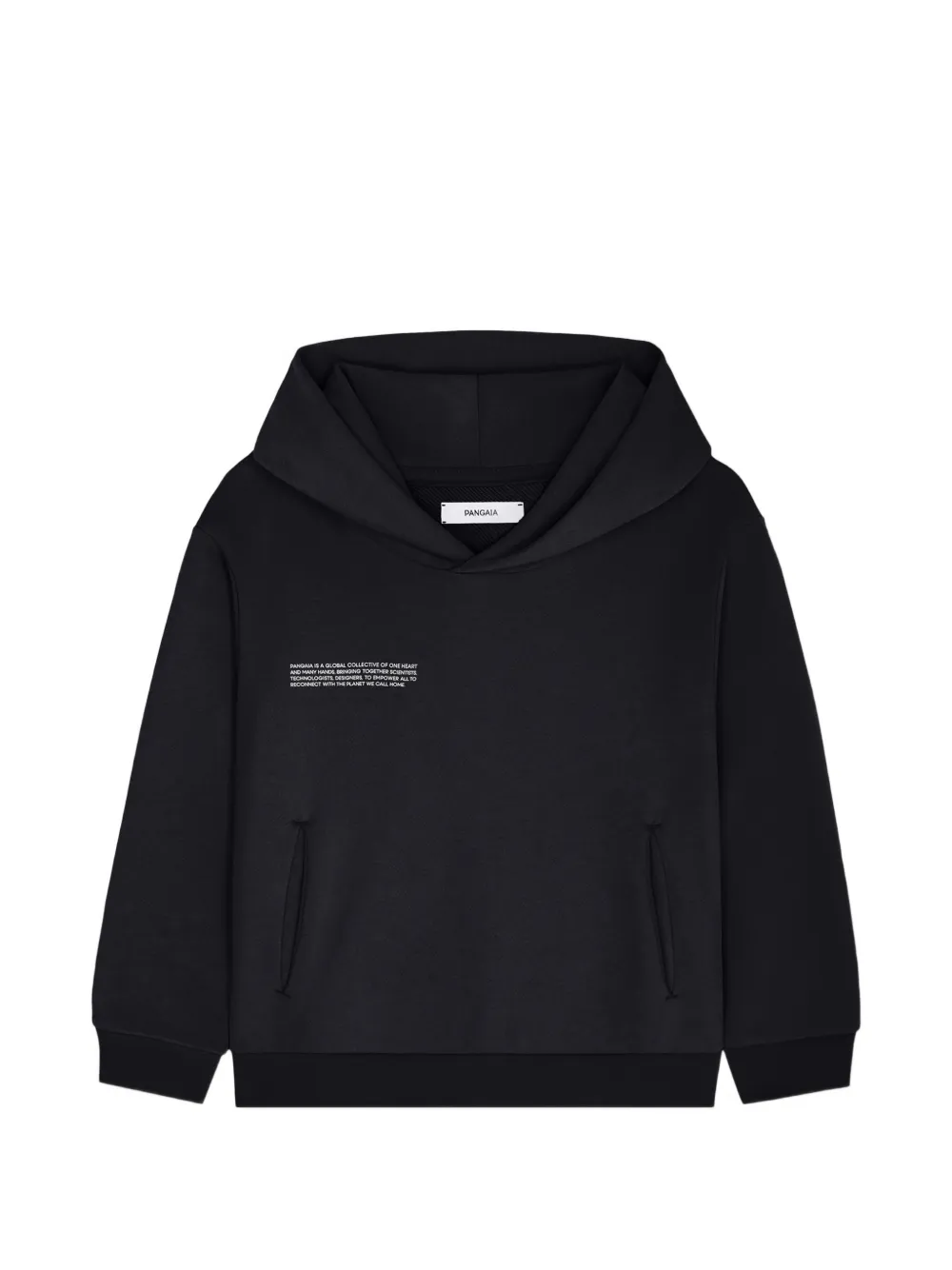 Pangaia Kids logo-print hoodie - Nero