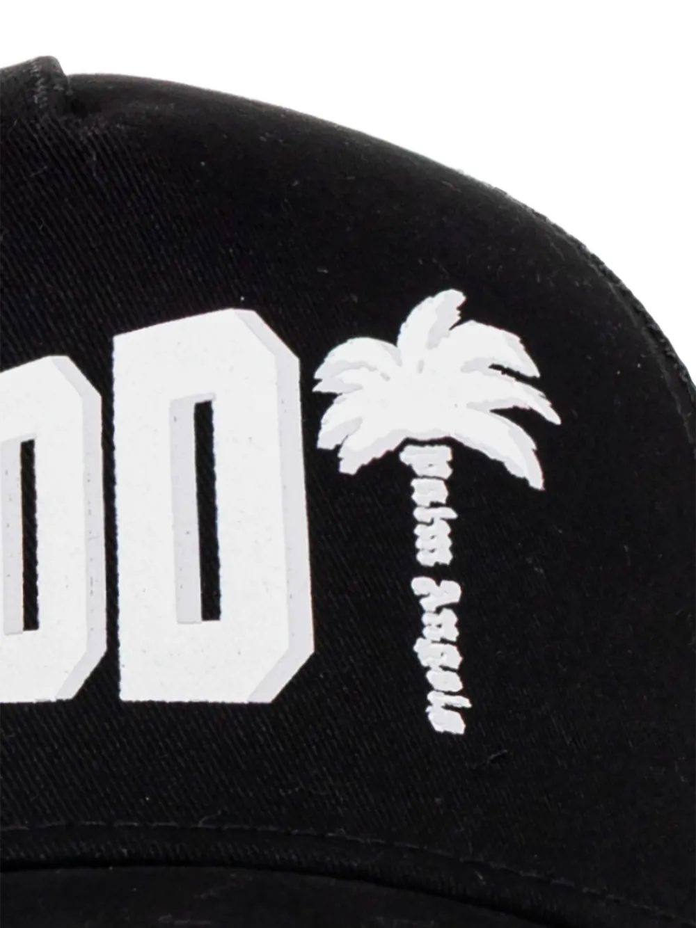 Palm Angels logo-embroidered mesh-panel cap Zwart