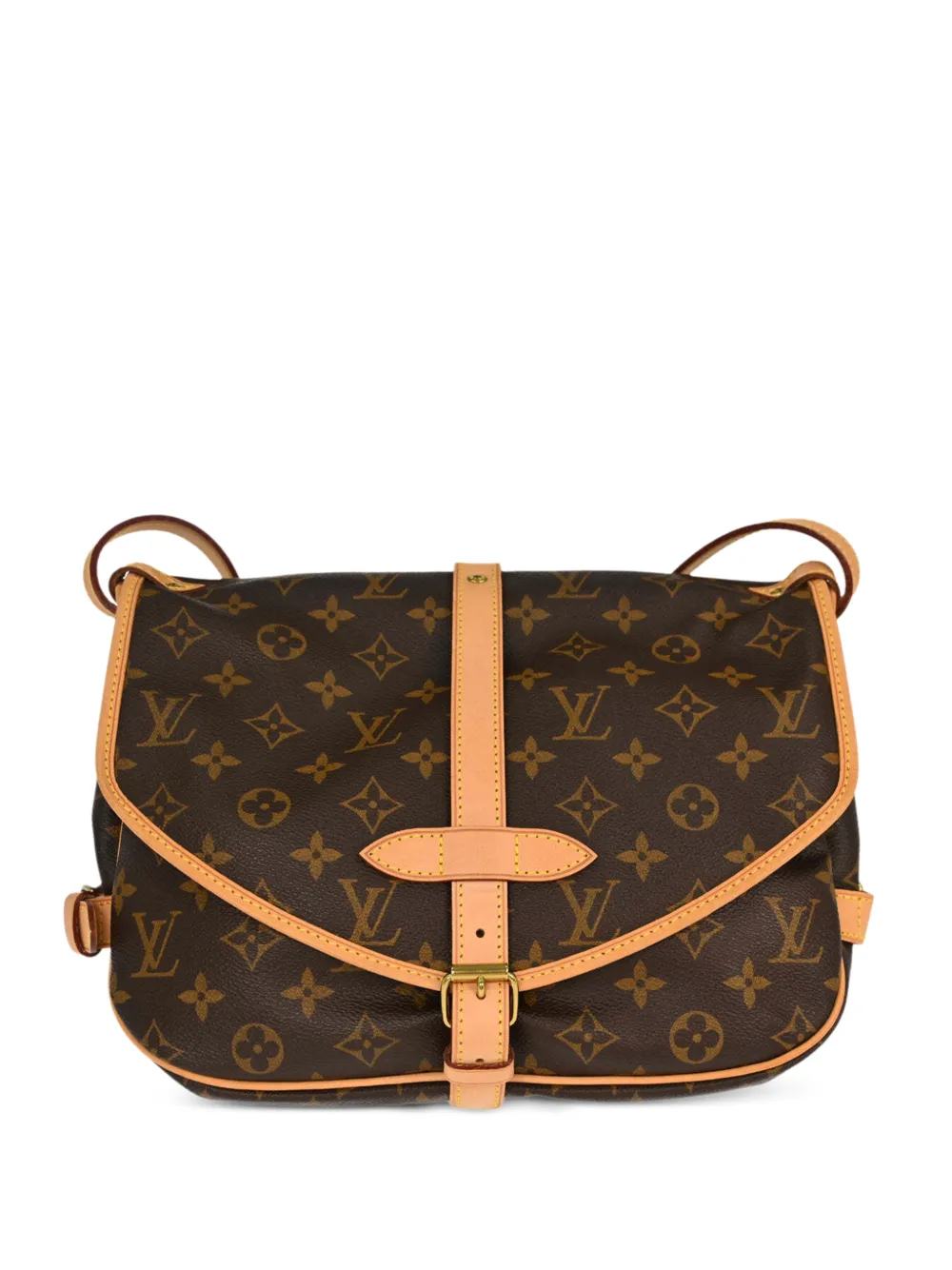Louis Vuitton Pre-Owned 30 Saumur Monogram canvas shoulder bag - Marrone