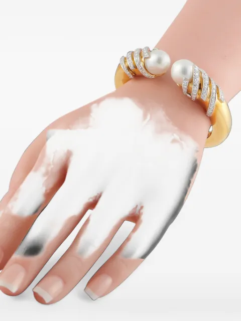 David Webb pearl and diamond bangle