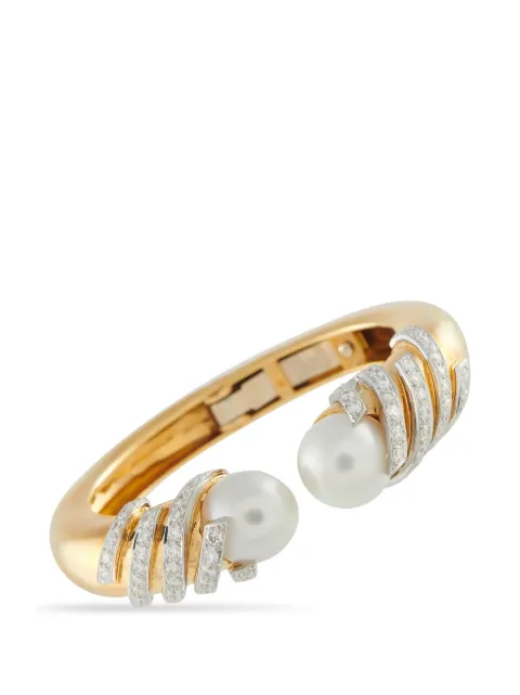David Webb pearl and diamond bangle