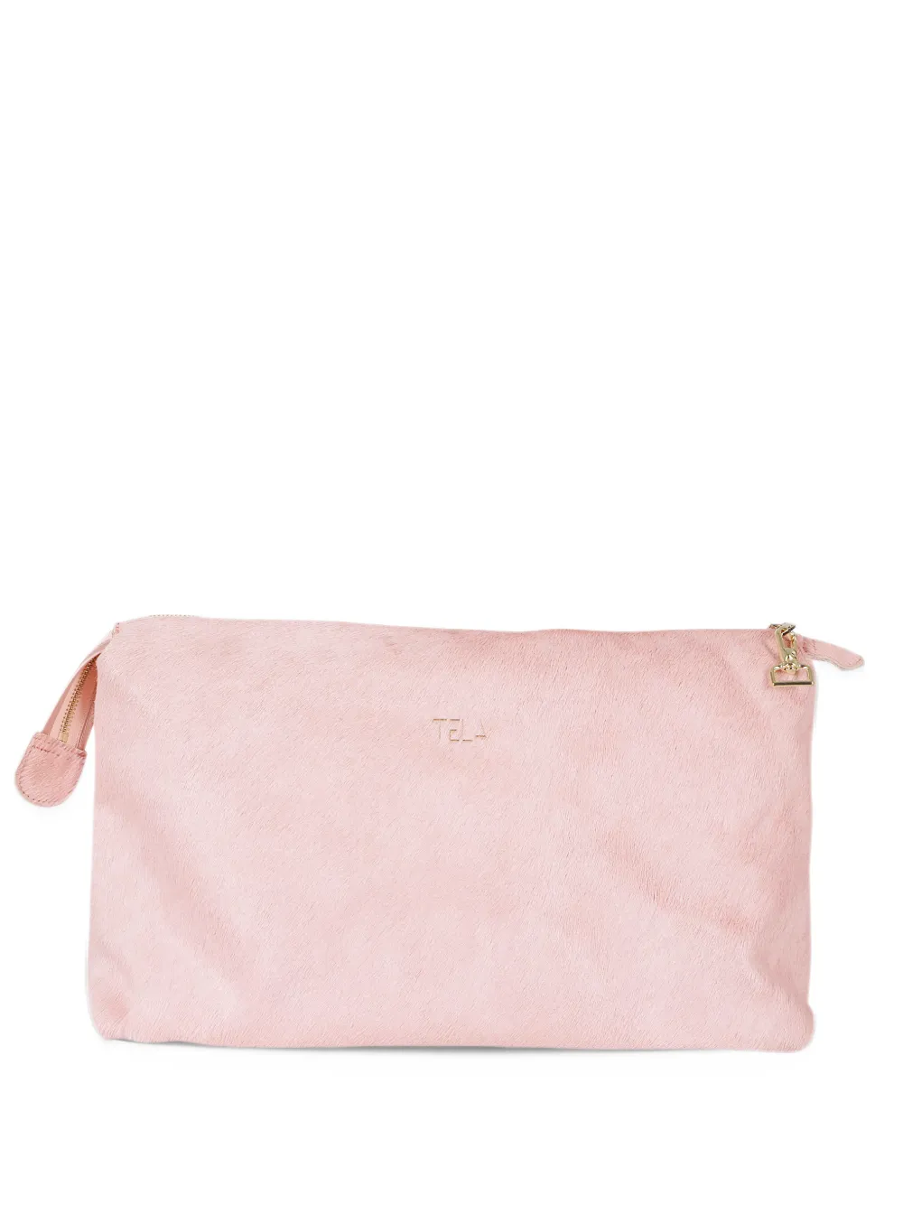 Tela Kaori leather clutch bag - Rosa