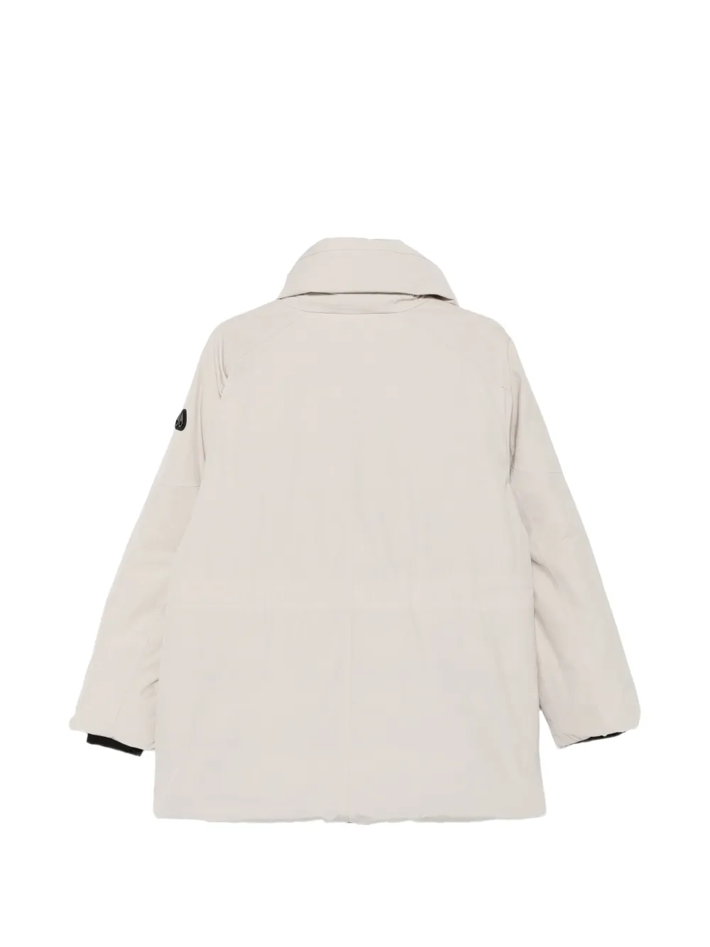Moose Knuckles logo-patch funnel-neck jacket Beige