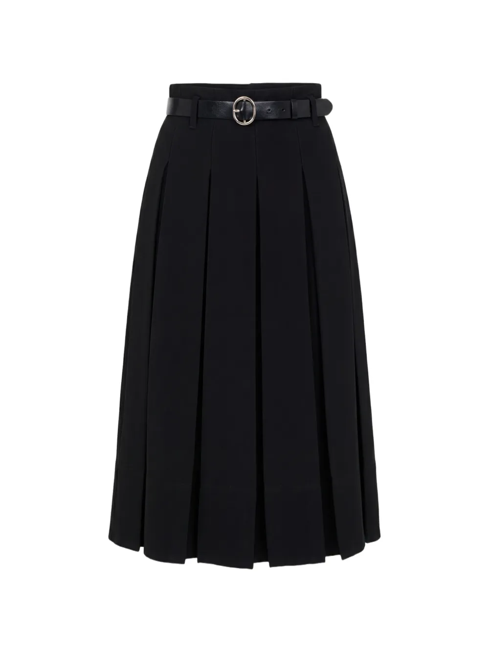 Cinq A Sept Rylee belted pleated midi skirt - Nero