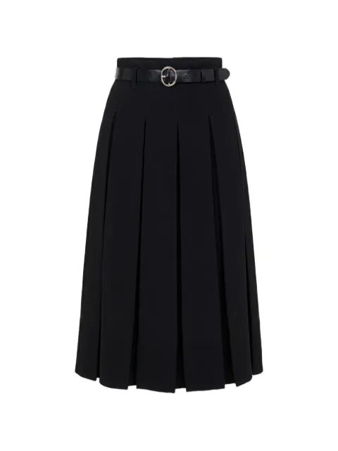 Cinq A Sept jupe mi-longue plissée Rylee à taille ceinturée