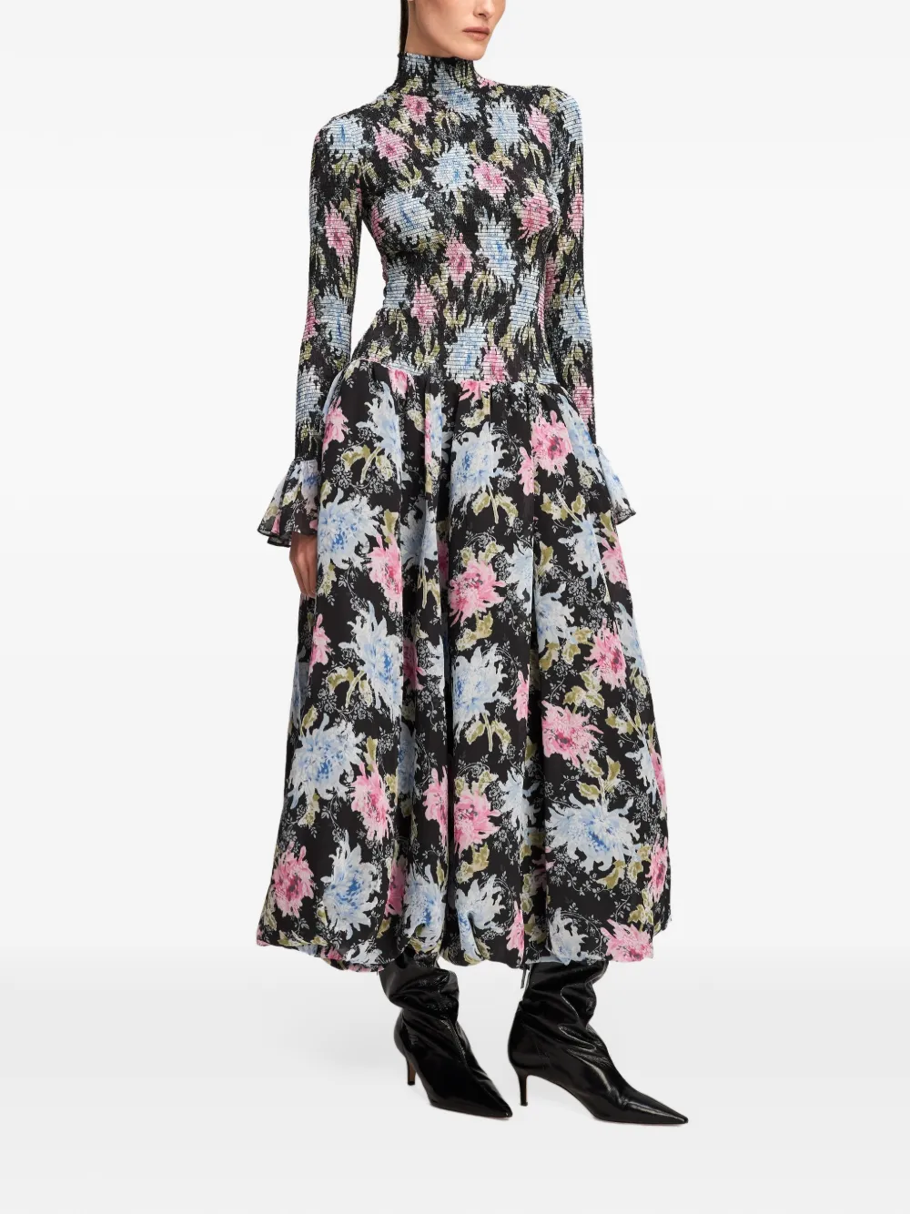 Cinq A Sept Ikat Dahlia Ismene midi dress Zwart