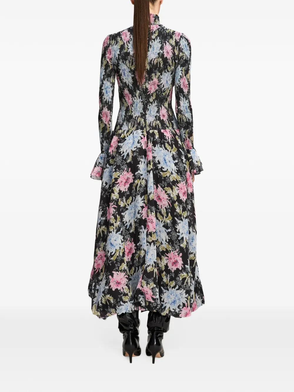 Cinq A Sept Ikat Dahlia Ismene midi dress Zwart
