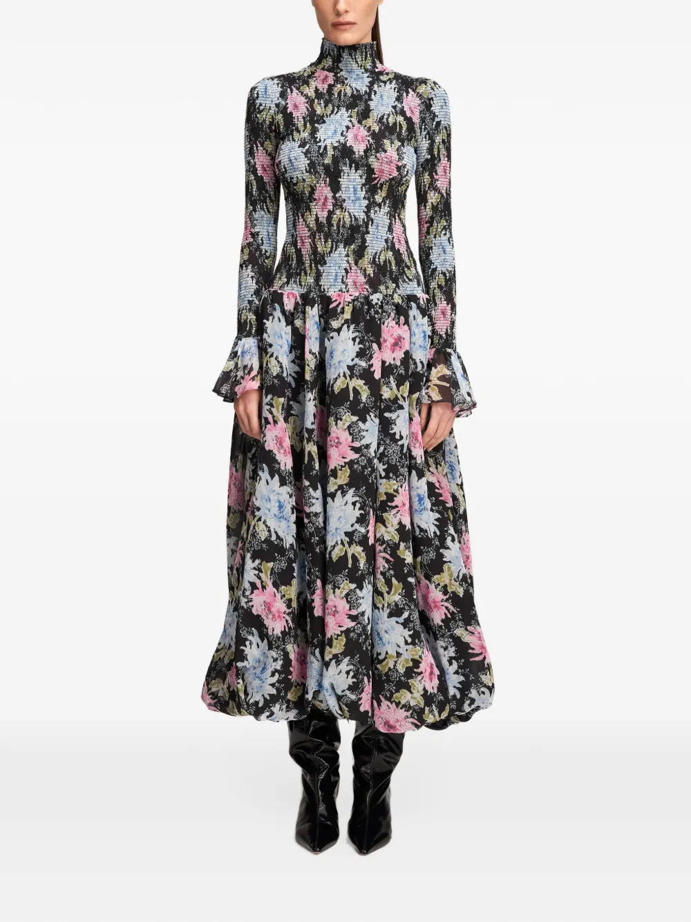 Cinq A Sept Ikat Dahlia Ismene midi dress Zwart