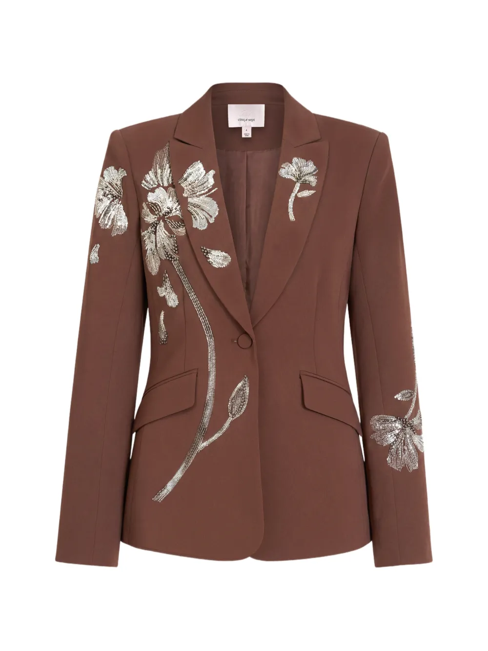 Cinq A Sept Gilded Peony Cheyenne blazer Bruin