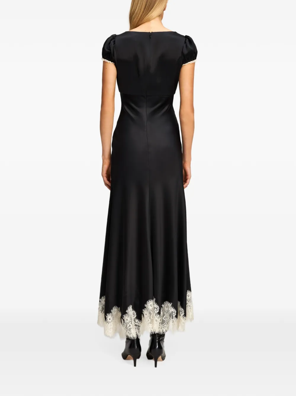 Cinq A Sept Sienne lace-trim maxi dress Zwart