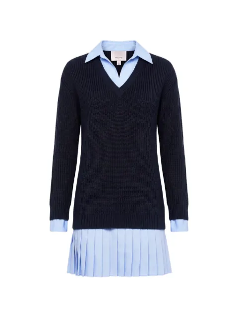 Cinq A Sept Loreli layered-effect pleated mini dress