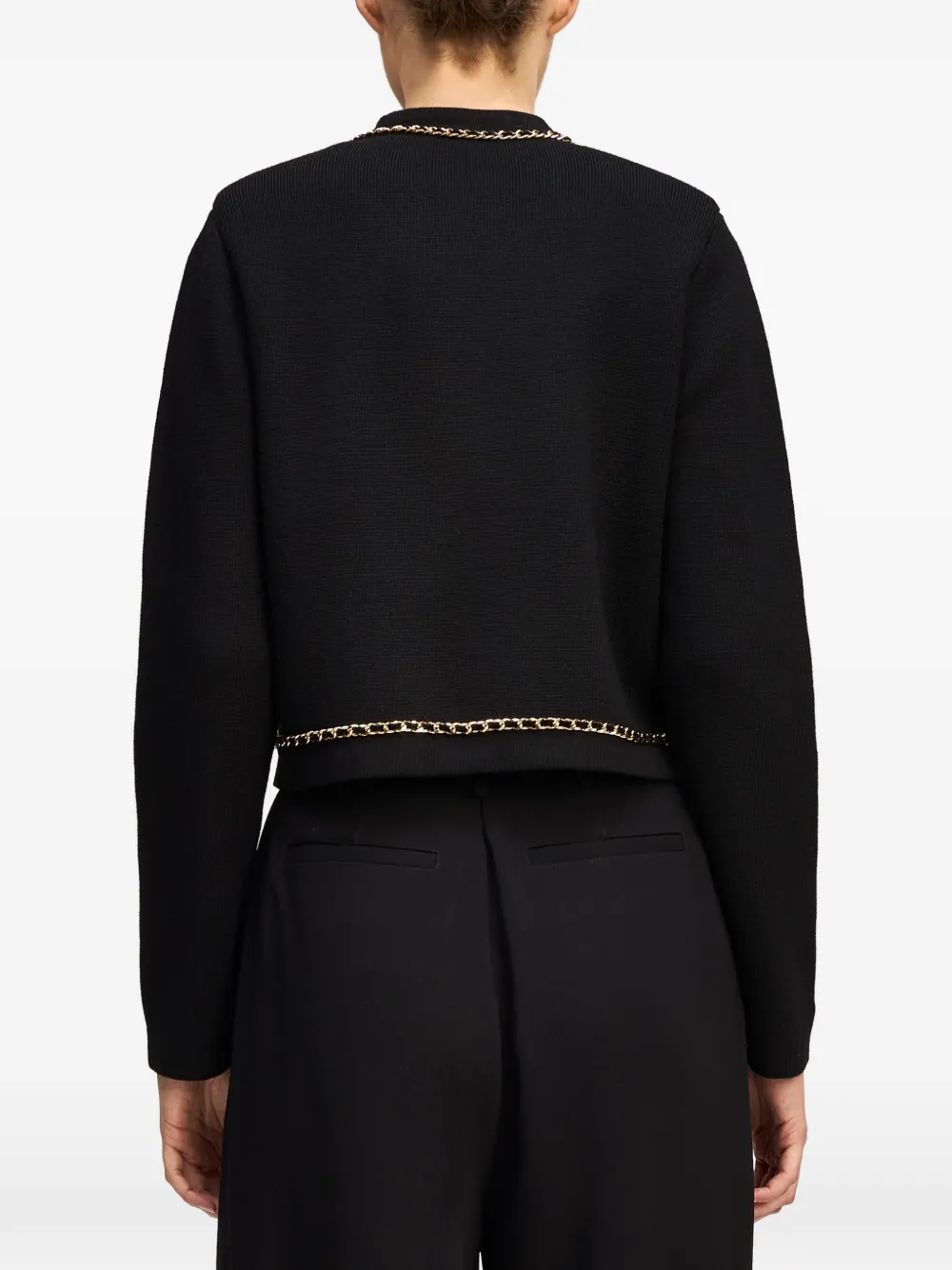 Cinq A Sept Benoite chain-trim cardigan Zwart