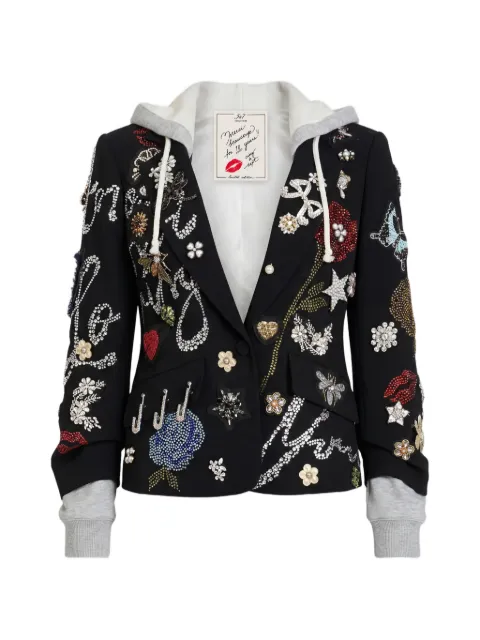 Cinq A Sept Khloe embellished hooded blazer