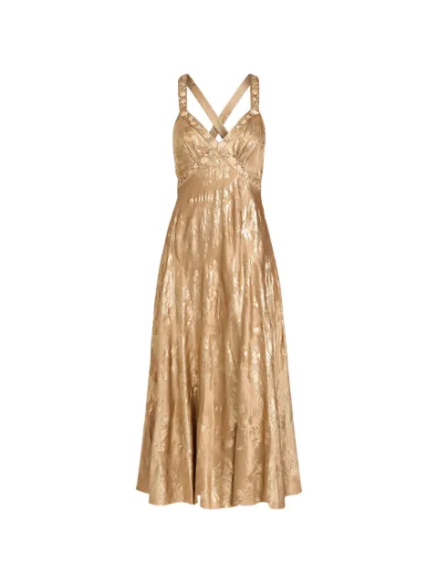 Cinq A Sept vestido midi Gilded Peony Thalie