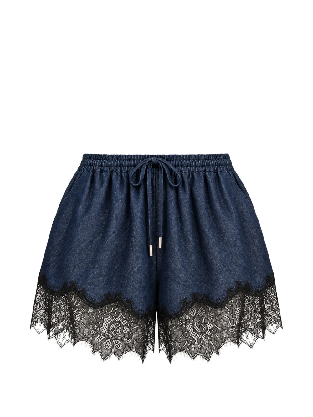 Cinq A Sept Verne lace-trim shorts Blauw