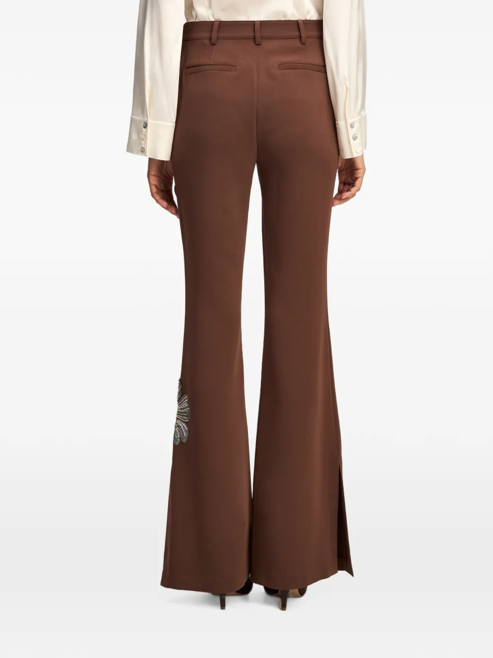 Cinq A Sept Gilded Peony Jaxyn flared trousers Bruin