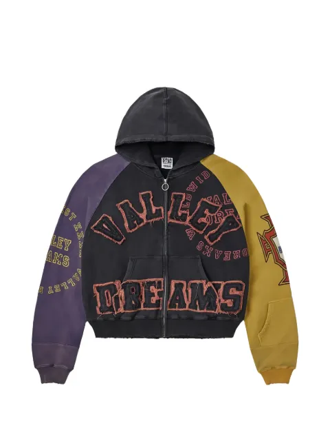 Vale logo-patch zip-up hoodie