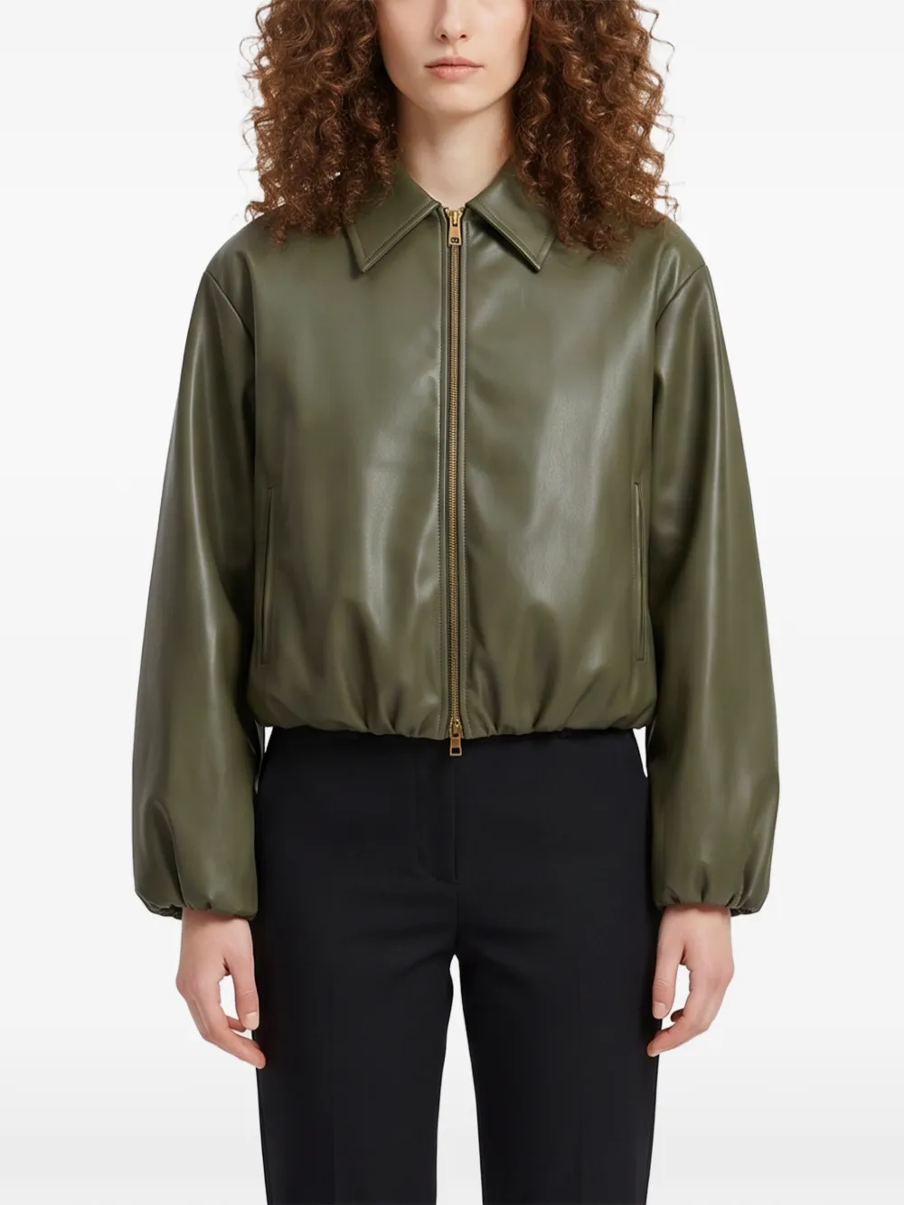 SUTTON NEW YORK faux-leather bomber jacket - Grün