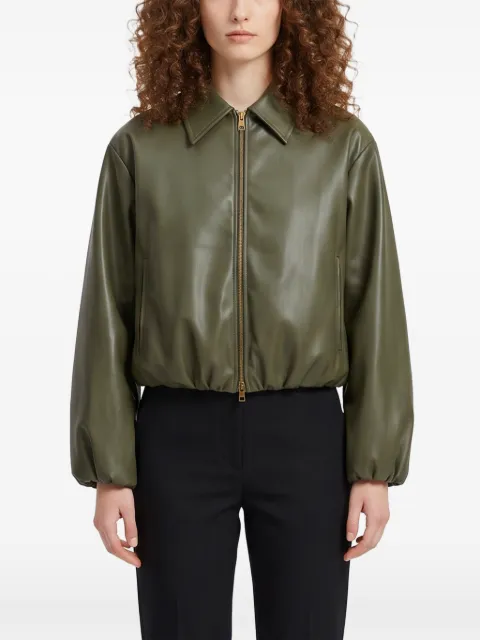 SUTTON NEW YORK faux-leather bomber jacket