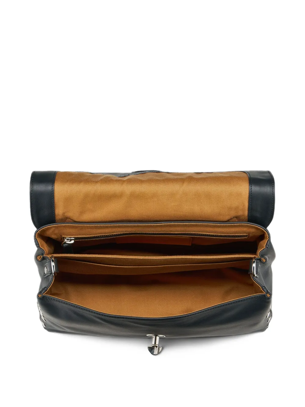 Zanellato small Postina Saeta bovine leather tote bag Zwart