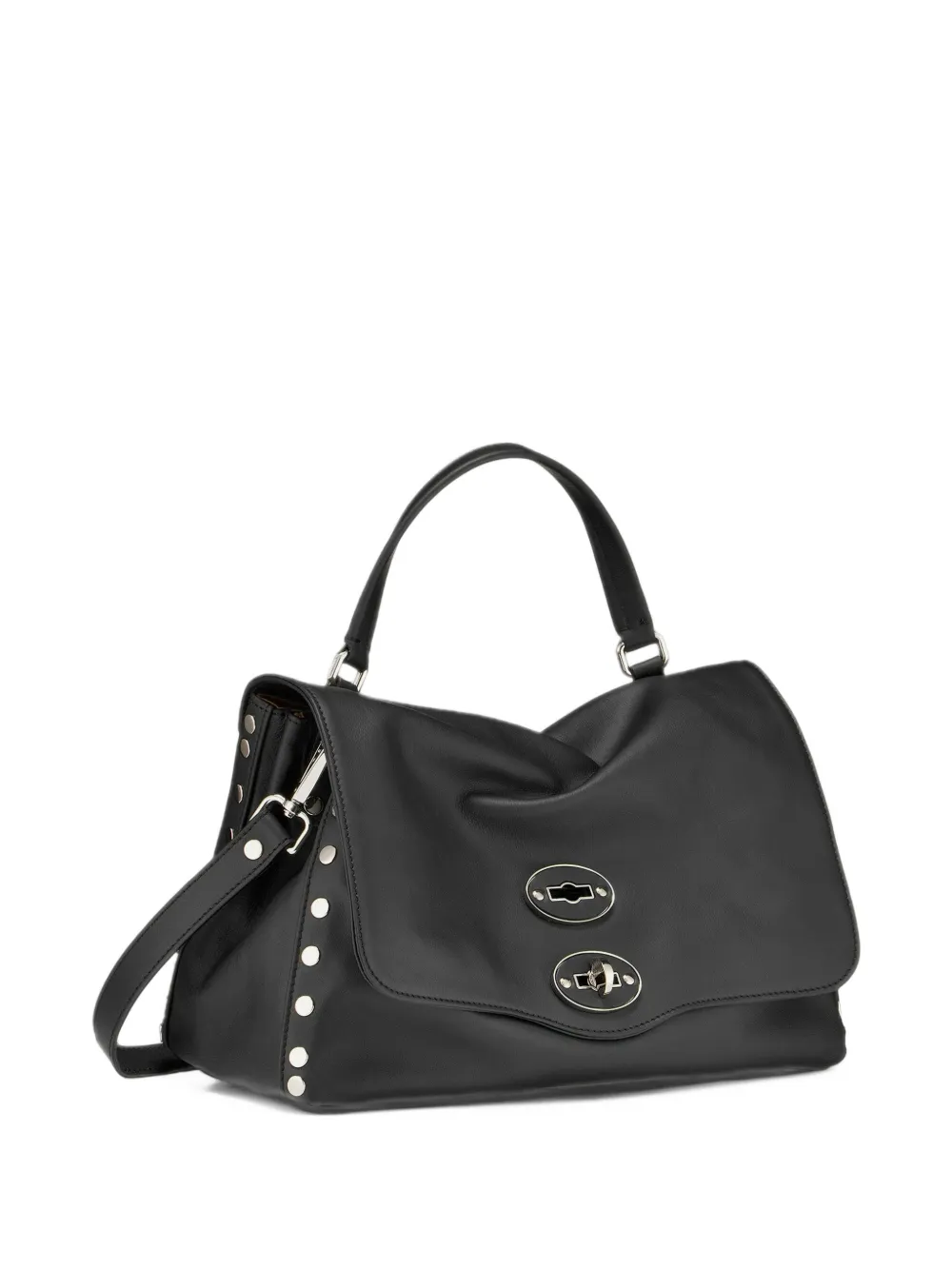 Zanellato small Postina Saeta bovine leather tote bag Zwart