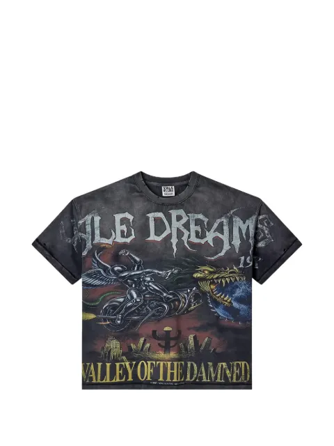 Vale distressed graphic-print T-shirt